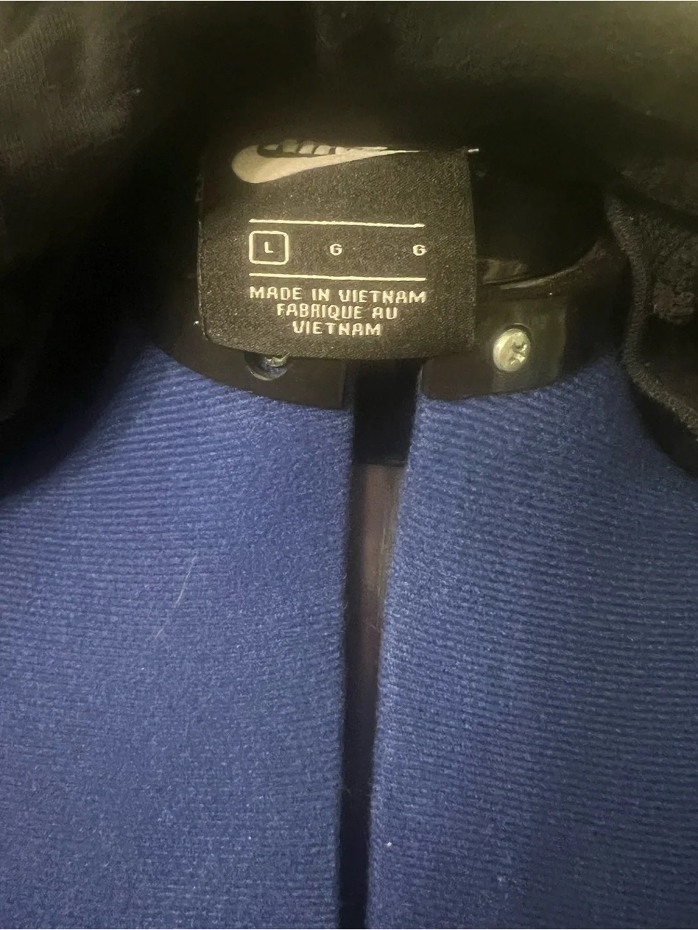 Nike Black Cropped Hoodie with White Logo